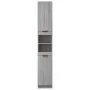 Armario de baño madera contrachapada gris Sonoma 32x34x188,5 cm de vidaXL, Taquillas y armarios de almacenamiento - Ref: Foro...