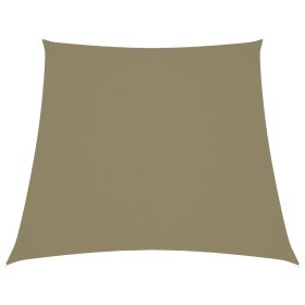 Toldo de vela trapezoidal de tela oxford beige 2/4x3 m en Sombrillas | Comprar online en Foro24