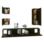 TV-Möbel-Set 5-tlg. aus Sperrholz schwarz von vidaXL, TV-Möbel - Ref: Foro24-3114439, Preis: 185,52 €, Rabatt: %