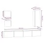 TV-Möbel-Set 5-tlg. aus Sperrholz schwarz von vidaXL, TV-Möbel - Ref: Foro24-3114439, Preis: 174,80 €, Rabatt: %