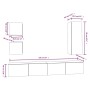 TV-Möbel-Set 5-tlg. aus Sperrholz schwarz von vidaXL, TV-Möbel - Ref: Foro24-3114439, Preis: 185,52 €, Rabatt: %
