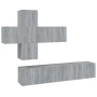 Set de muebles de TV 7 pzas madera contrachapada gris sonoma de vidaXL, Muebles TV - Ref: Foro24-3114508, Precio: 182,59 €, D...