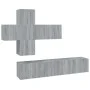 TV furniture set 7 pieces sonoma gray plywood by vidaXL, TV Furniture - Ref: Foro24-3114508, Price: 186,07 €, Discount: %
