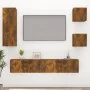 TV-Möbelset 5-teilig aus geräuchertem Eichensperrholz von vidaXL, TV-Möbel - Ref: Foro24-3114443, Preis: 124,40 €, Rabatt: %