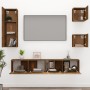 Set de muebles de TV 5 pzas madera contrachapada roble ahumado de vidaXL, Muebles TV - Ref: Foro24-3114443, Precio: 129,22 €,...