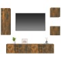Set de muebles de TV 5 pzas madera contrachapada roble ahumado de vidaXL, Muebles TV - Ref: Foro24-3114443, Precio: 129,22 €,...