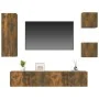 TV-Möbelset 5-teilig aus geräuchertem Eichensperrholz von vidaXL, TV-Möbel - Ref: Foro24-3114443, Preis: 124,40 €, Rabatt: %