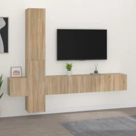 TV-Möbelset 5-teilig Sonoma-Eichensperrholz von vidaXL, TV-Möbel - Ref: Foro24-3114248, Preis: 173,93 €, Rabatt: %