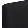 Funda de silla elástica recta 4 unidades negra