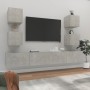 TV-Möbelset 6-teilig Sperrholz grau Beton von vidaXL, TV-Möbel - Ref: Foro24-3114265, Preis: 173,14 €, Rabatt: %