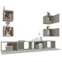 TV-Möbelset 6-teilig Sperrholz grau Beton von vidaXL, TV-Möbel - Ref: Foro24-3114265, Preis: 173,14 €, Rabatt: %