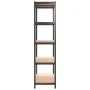 Sturdy shelving 5 levels plywood gray steel by vidaXL, Industrial shelving - Ref: Foro24-152879, Price: 62,45 €, Discount: %