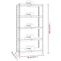 Sturdy shelving 5 levels plywood gray steel by vidaXL, Industrial shelving - Ref: Foro24-152879, Price: 62,45 €, Discount: %