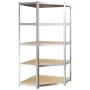 Estantería resistente 5 niveles acero y madera contrachapada by vidaXL, Industrial shelving - Ref: Foro24-152880, Price: 83,8...