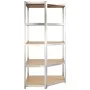 Estantería resistente 5 niveles acero y madera contrachapada by vidaXL, Industrial shelving - Ref: Foro24-152880, Price: 83,8...