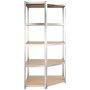 Robustes Regal mit 5 Ebenen aus Stahl und Sperrholzplatte. von vidaXL, Industrieregale - Ref: Foro24-152880, Preis: 84,86 €, ...