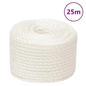 White polypropylene work rope 10 mm 25 m by vidaXL, Ropes and metal cords - Ref: Foro24-153050, Price: 13,70 €, Discount: %