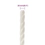 Weißes Polypropylen-Arbeitsseil 10 mm 25 m von vidaXL, Seile und Metallschnüre - Ref: Foro24-153050, Preis: 13,96 €, Rabatt: %