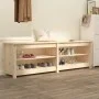 Banco zapatero de madera maciza de pino 160x36,5x50 cm by vidaXL, Shoe racks and shoe organizers - Ref: Foro24-821724, Price:...