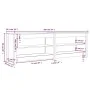 Banco zapatero de madera maciza de pino 160x36,5x50 cm by vidaXL, Shoe racks and shoe organizers - Ref: Foro24-821724, Price:...