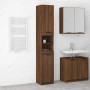 Badezimmerschrank aus braunem Eichensperrholz, 32 x 34 x 188,5 cm von vidaXL, Schließfächer und Lagerschränke - Ref: Foro24-8...