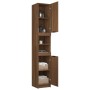 Badezimmerschrank aus braunem Eichensperrholz, 32 x 34 x 188,5 cm von vidaXL, Schließfächer und Lagerschränke - Ref: Foro24-8...
