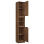 Badezimmerschrank aus braunem Eichensperrholz, 32 x 34 x 188,5 cm von vidaXL, Schließfächer und Lagerschränke - Ref: Foro24-8...