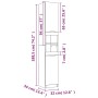 Badezimmerschrank aus braunem Eichensperrholz, 32 x 34 x 188,5 cm von vidaXL, Schließfächer und Lagerschränke - Ref: Foro24-8...