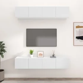 TV-Möbel 4 Stück weißes Sperrholz 80x30x30 cm von vidaXL, TV-Möbel - Ref: Foro24-3114182, Preis: 210,66 €, Rabatt: %
