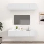 TV furniture 4 units plywood white 80x30x30 cm by vidaXL, TV Furniture - Ref: Foro24-3114182, Price: 213,37 €, Discount: %