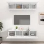 TV-Möbel 4 Stück weißes Sperrholz 80x30x30 cm von vidaXL, TV-Möbel - Ref: Foro24-3114182, Preis: 218,01 €, Rabatt: %