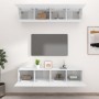 TV-Möbel 4 Stück weißes Sperrholz 80x30x30 cm von vidaXL, TV-Möbel - Ref: Foro24-3114182, Preis: 219,97 €, Rabatt: %