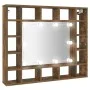 Furniture with smoked oak mirror and LED lights 91x15x76.5 cm by vidaXL, bathroom vanities - Ref: Foro24-820448, Price: 77,48...