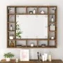 Furniture with smoked oak mirror and LED lights 91x15x76.5 cm by vidaXL, bathroom vanities - Ref: Foro24-820448, Price: 77,48...