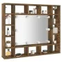 Furniture with smoked oak mirror and LED lights 91x15x76.5 cm by vidaXL, bathroom vanities - Ref: Foro24-820448, Price: 77,48...
