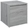 Sonoma grauer Sperrholzhocker mit Schublade 40,5 x 40 x 40 cm von vidaXL, Aufbewahrungskörbe - Ref: Foro24-820518, Preis: 36,...