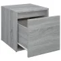 Sonoma grauer Sperrholzhocker mit Schublade 40,5 x 40 x 40 cm von vidaXL, Aufbewahrungskörbe - Ref: Foro24-820518, Preis: 36,...