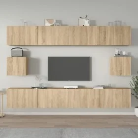 TV-Möbelset 6-teilig Sonoma-Eiche-Sperrholz von vidaXL, TV-Möbel - Ref: Foro24-3114368, Preis: 227,17 €, Rabatt: %