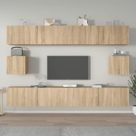 TV-Möbelset 6-teilig Sonoma-Eiche-Sperrholz von vidaXL, TV-Möbel - Ref: Foro24-3114368, Preis: 231,06 €, Rabatt: %