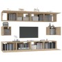 TV-Möbelset 6-teilig Sonoma-Eiche-Sperrholz von vidaXL, TV-Möbel - Ref: Foro24-3114368, Preis: 231,06 €, Rabatt: %