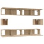 TV-Möbelset 6-teilig Sonoma-Eiche-Sperrholz von vidaXL, TV-Möbel - Ref: Foro24-3114368, Preis: 231,06 €, Rabatt: %
