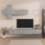 TV-Möbelset 7-teilig Sonoma graues Sperrholz von vidaXL, TV-Möbel - Ref: Foro24-3114524, Preis: 207,42 €, Rabatt: %