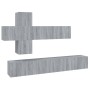 TV-Möbelset 7-teilig Sonoma graues Sperrholz von vidaXL, TV-Möbel - Ref: Foro24-3114524, Preis: 207,42 €, Rabatt: %