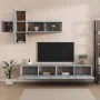 Set de muebles para TV 7 pzas madera contrachapada gris Sonoma de vidaXL, Muebles TV - Ref: Foro24-3114524, Precio: 204,60 €,...
