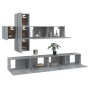 TV-Möbelset 7-teilig Sonoma graues Sperrholz von vidaXL, TV-Möbel - Ref: Foro24-3114524, Preis: 207,42 €, Rabatt: %