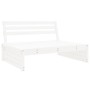 Juego de muebles de jardín 6 piezas madera maciza pino blanco