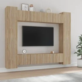 TV-Möbelset 8-teilig Sonoma-Eichensperrholz von vidaXL, TV-Möbel - Ref: Foro24-3114232, Preis: 356,26 €, Rabatt: %
