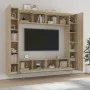 TV furniture set 8 pieces Sonoma oak plywood by vidaXL, TV Furniture - Ref: Foro24-3114232, Price: 356,33 €, Discount: %