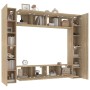 TV-Möbelset 8-teilig Sonoma-Eichensperrholz von vidaXL, TV-Möbel - Ref: Foro24-3114232, Preis: 364,51 €, Rabatt: %