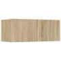 TV furniture set 8 pieces Sonoma oak plywood by vidaXL, TV Furniture - Ref: Foro24-3114232, Price: 356,33 €, Discount: %